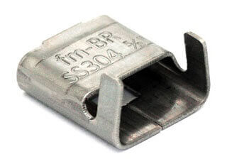 FLS2263505NFMT: 1/4 inch 201 Stainless Steel Clip-Style Banding Buckles (100)